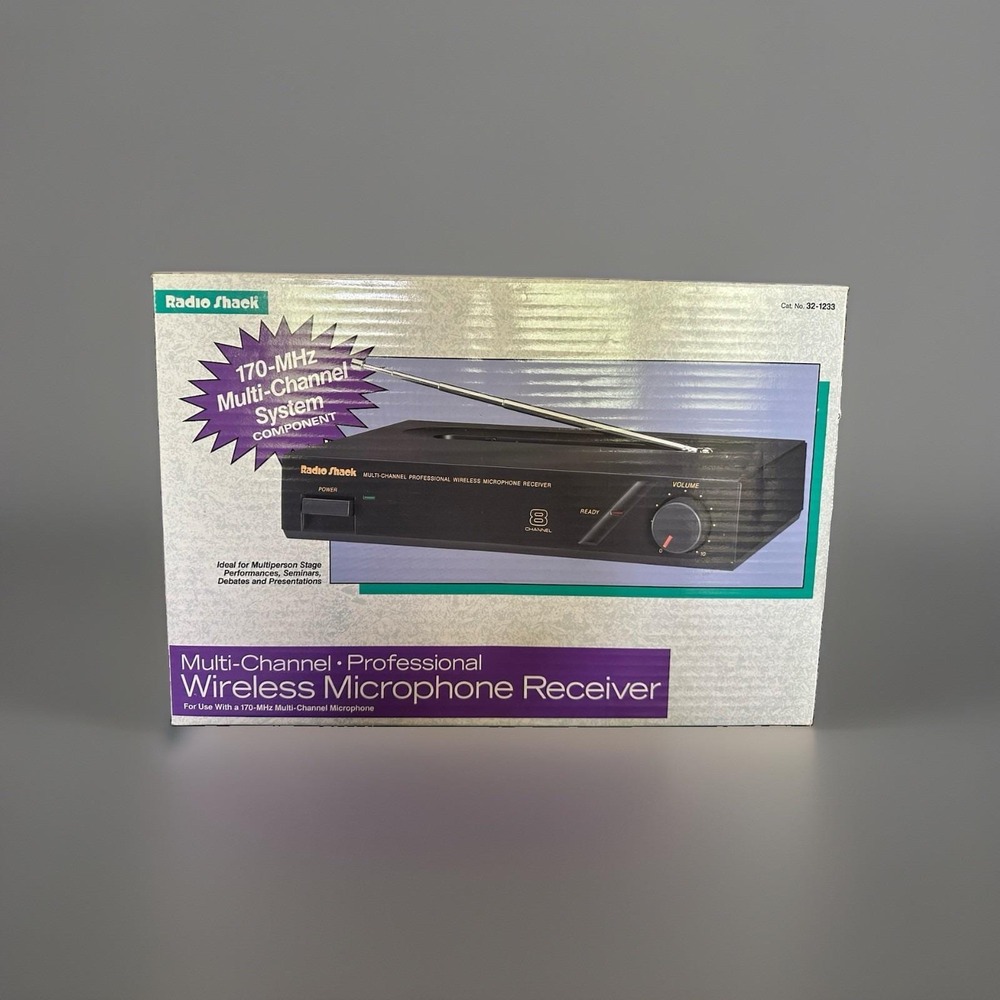 Radio Shack Multi-Channel Professional Wireless Microphone Receiver 32-1233 NIB